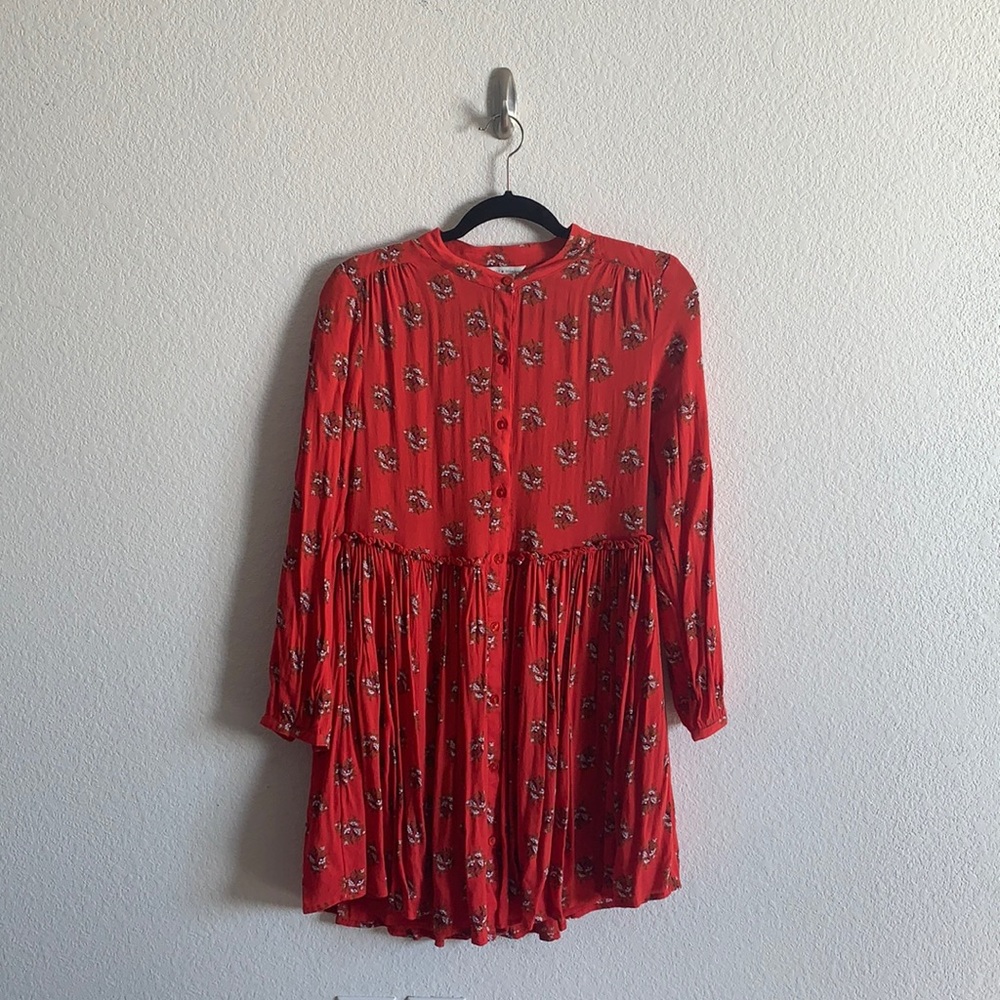 Lucky Brand Red Flower Dress